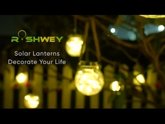 3000K lámpara solar decorativa lámpara solar con tapa de vidrio de plástico