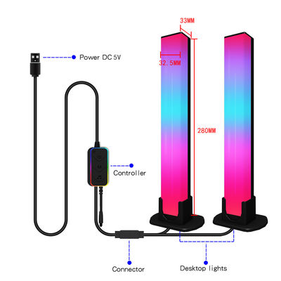 Un buen precio. Bluetooth Atmosferas lámpara de escritorio LED 280*33*32.5mm Material ABS+ PC en línea