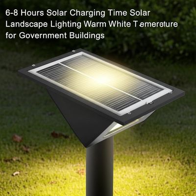 Un buen precio. 6-8 horas Tiempo de carga solar Iluminación solar de paisaje Temperatura de color blanco cálido para edificios gubernamentales en línea