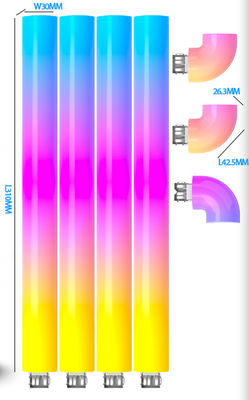Un buen precio. Lámpara de pared CE RGB DIY RGBIC Lámpara de empalme de tiras 7pack con control remoto APP-IR en línea