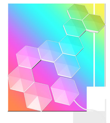 Un buen precio. 5V 10W lámpara de pared RGB Polígono paneles de luz inteligente con Bluetooth en línea