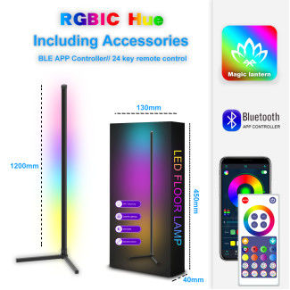 Un buen precio. Lámpara de esquina de cambio de color flexible C lámpara de piso multicolor 5V en línea