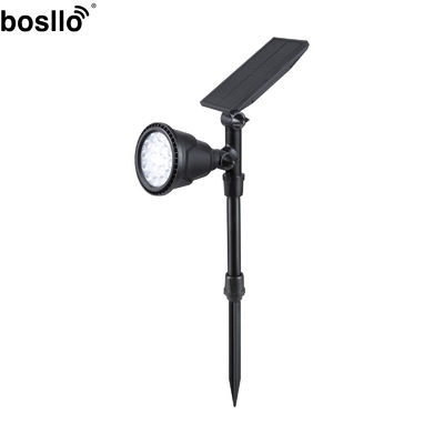 Un buen precio. Lámpara solar de jardín de ahorro de energía negra con luz blanca automáticamente encendida / apagada 6500K / luz cálida 3500K en línea